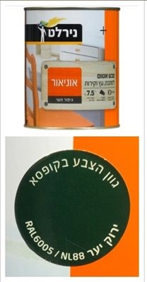 ירוק יער / צבע אטום למתכת עץ וקיר / 0.75 ליטר