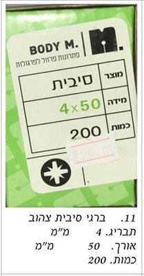 בירגי סיבית 4x50