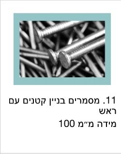 מסמרים 100 מ"מ / מחיר לק"ג